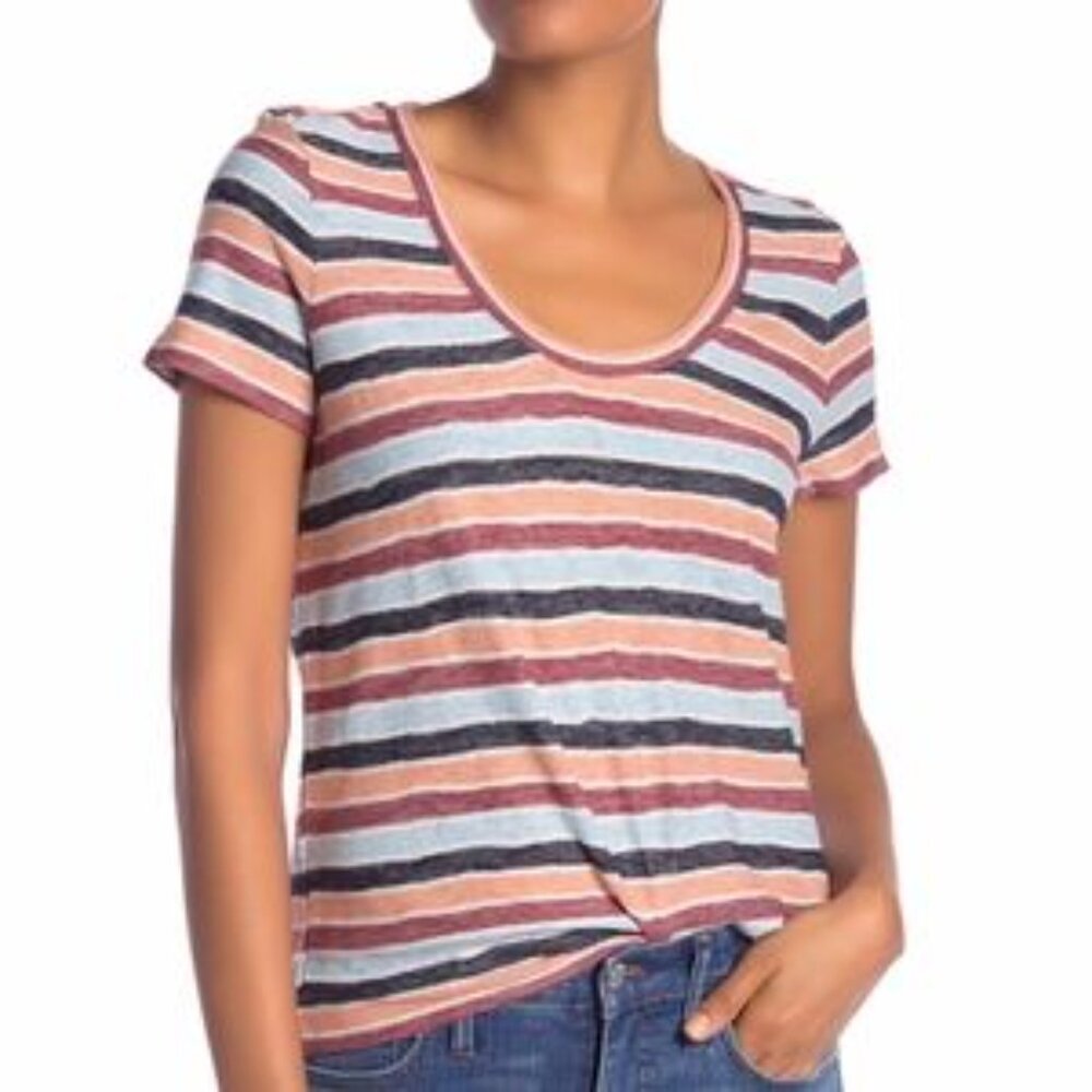 Madewell Alto Scoop Tee in Colborne Stripe